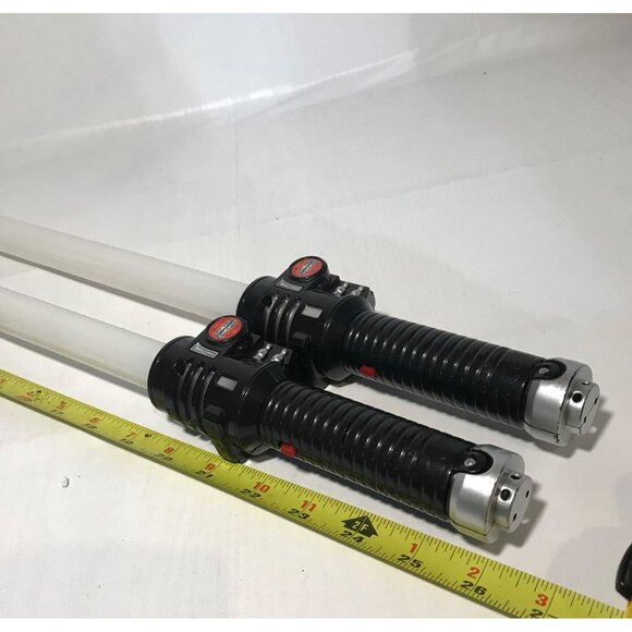 Space Sword Battle Lightsaber Toy Lights-Up Blades & Sounds 26 Inches Set of 2 - Picture 5 of 9
